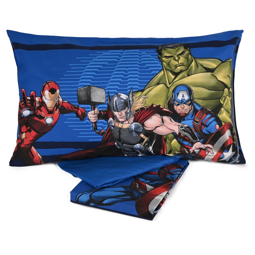 Completo letto Avengers Marvel lenzuola Disney
