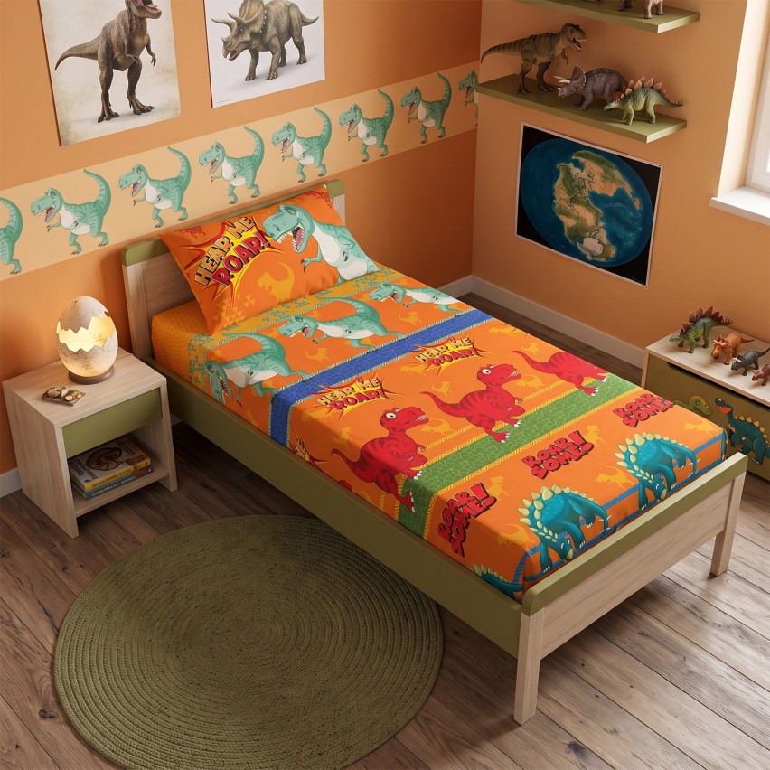 Completo Letto in cotone 1 Piazza Hermet Dinosaurs 