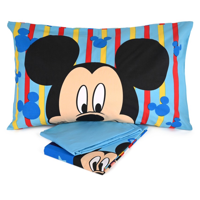 Completo letto set lenzuola Mickey Mouse cotone Disney 
