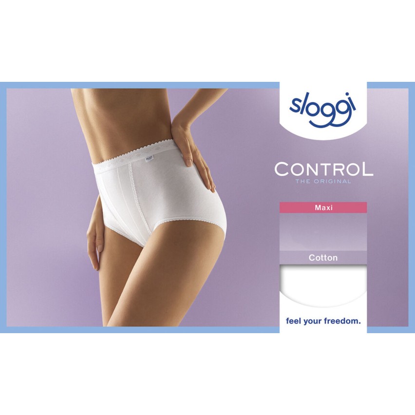 Slip donna Sloggi modellanti control maxi cotone 2 pezzi