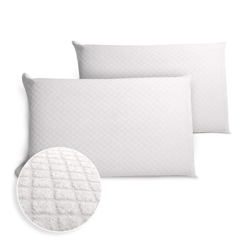 Federe Con Cerniera 50x80 Cm - 100% Cotone, Antiacaro, Confezione Da 2 - Foto 3