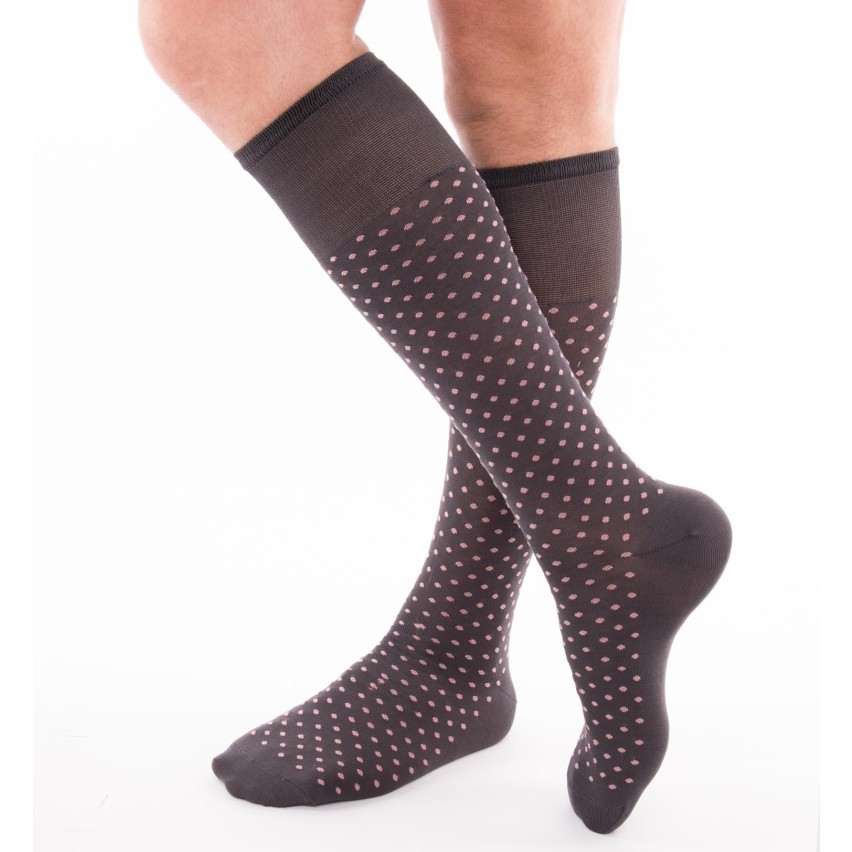 Calze moda lunghe Enrico Coveri summer in cotone elasticizzato antracite 