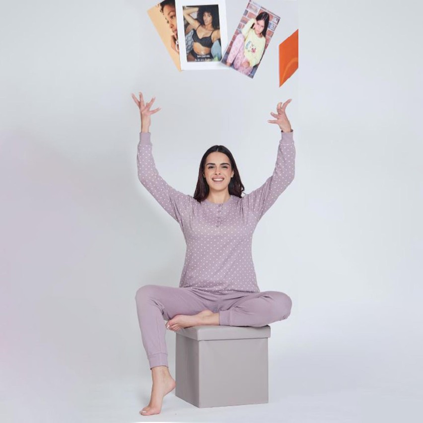 Pigiama donna 100% caldo cotone Nazareno Gabrielli D6015