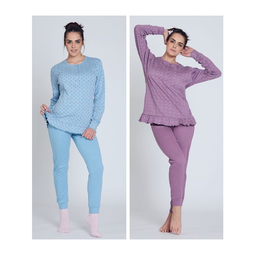 Pigiama donna 100% caldo cotone Nazareno Gabrielli D6028