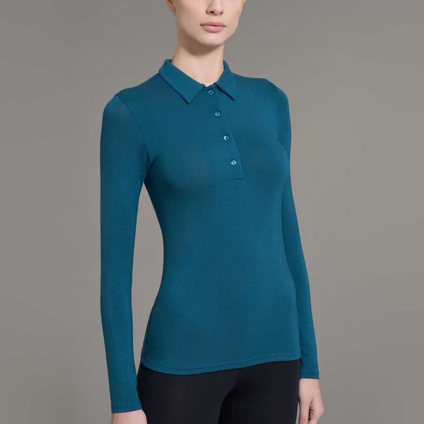 Maglia donna polo eco viscosa Ragno D794AT