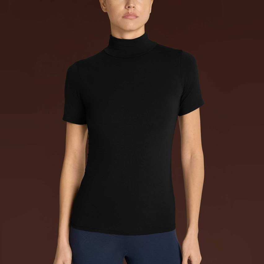 Maglia donna MC collo alto in ecoviscosa calda e morbida Ragno D794AY