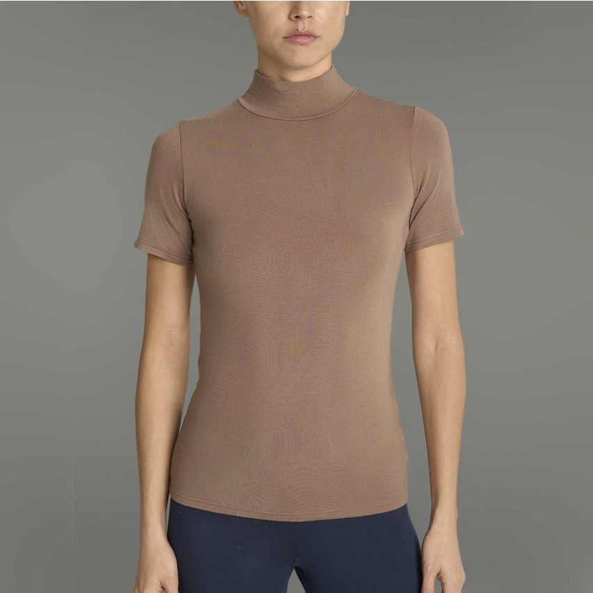 Maglia donna MC collo alto in ecoviscosa calda e morbida Ragno D794AY