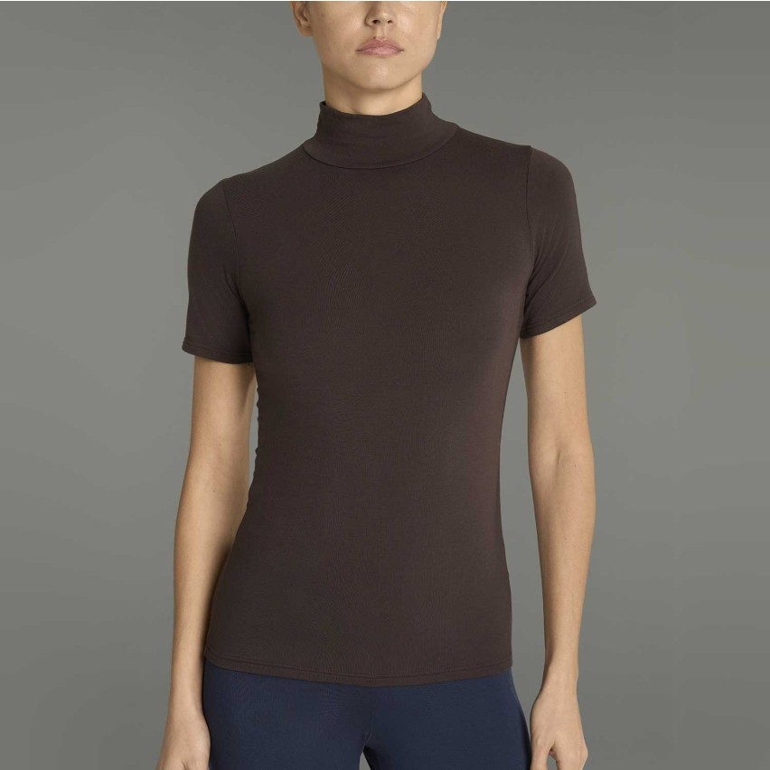 Maglia donna MC collo alto in ecoviscosa calda e morbida Ragno D794AY