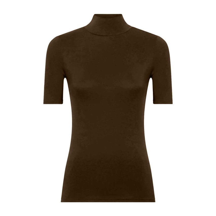 Maglia donna MC collo alto in ecoviscosa calda e morbida Ragno D794AY