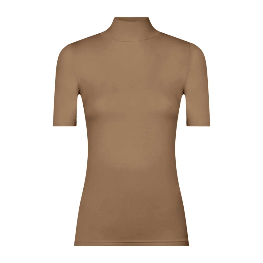 Maglia donna MC collo alto in ecoviscosa calda e morbida Ragno D794AY