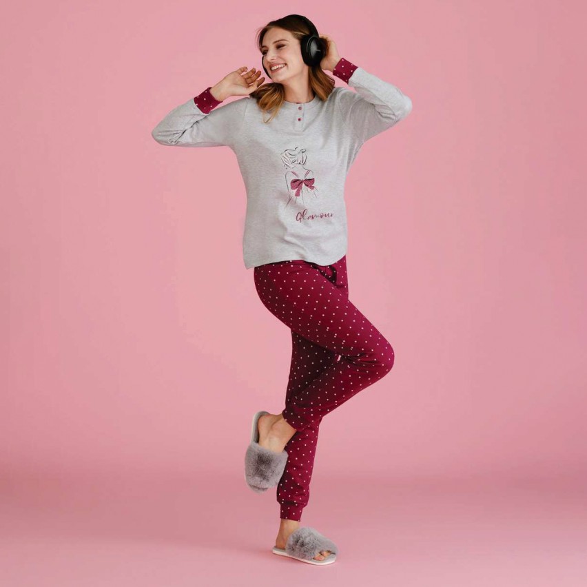 Pigiama Invernale Donna UNibelle - Set Manica Lunga In Rayon E Spandex Con Tasche, Taglie S-XXL - Foto 8