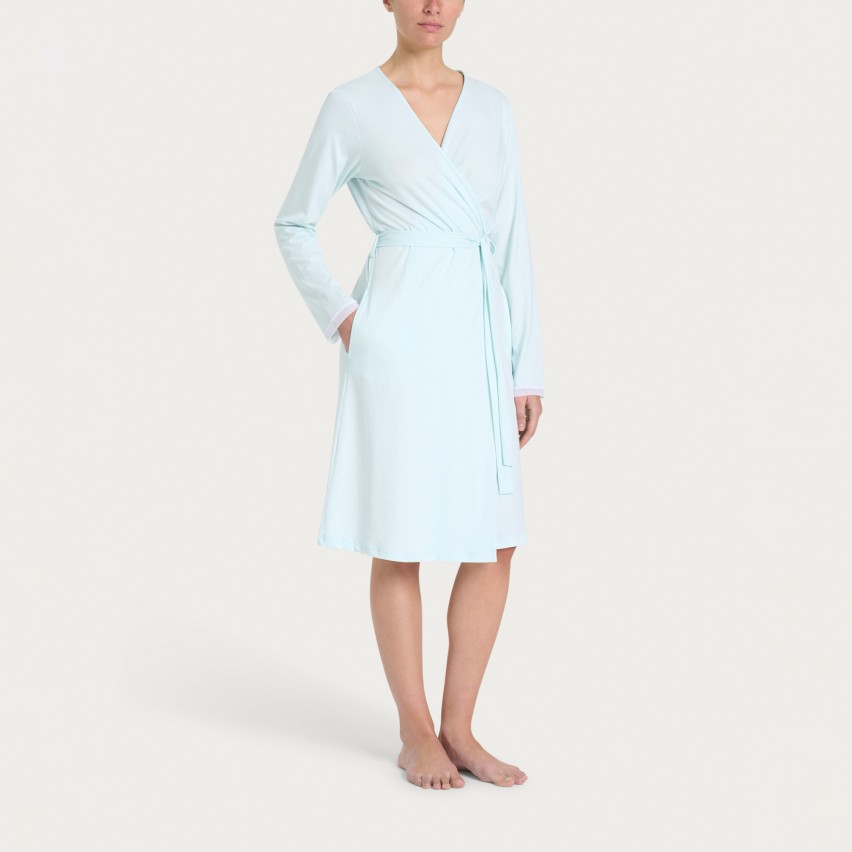 Vestaglia donna in cotone + fascia capelli coordinata Ragno DP26NR