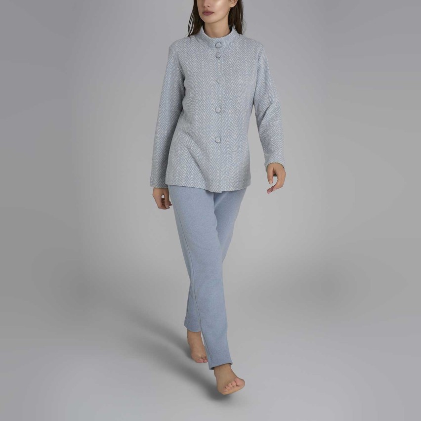 Pigiama donna aperto fantasia Cotton Eco Pile Ragno DR90N6