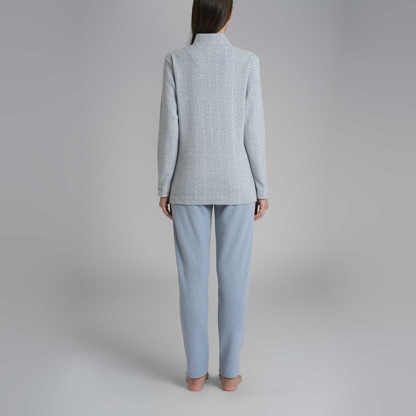 Pigiama donna aperto fantasia Cotton Eco Pile Ragno DR90N6