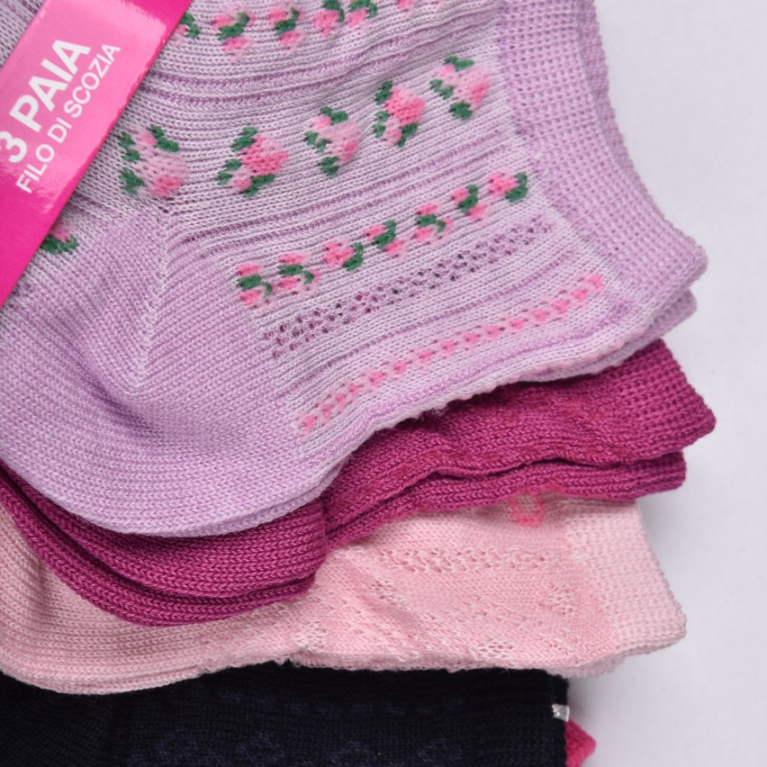 Meritex Calzini corti Bambina 7579 in cotone 6 paia