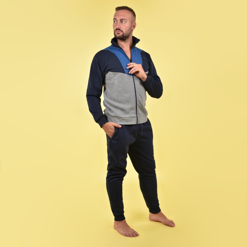 Leone Tuta Full Zip Cappuccio 0509 - Tute Sportive Uomo Grigio - Foto 10