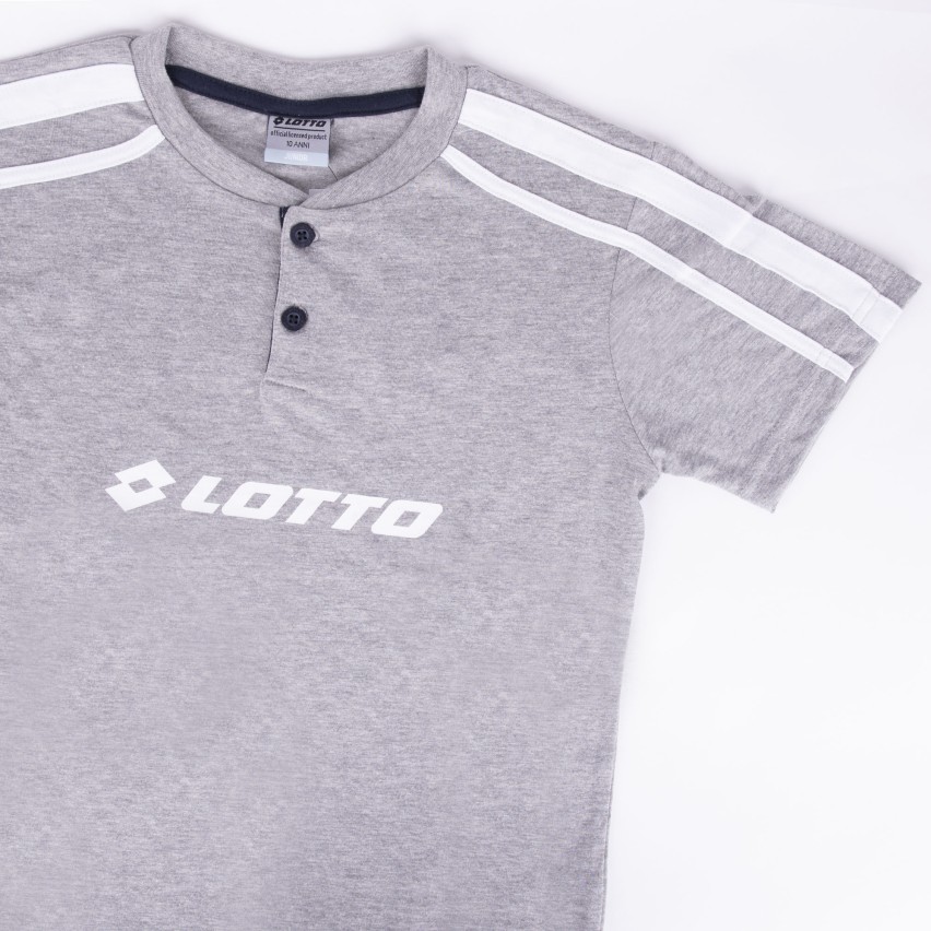 Pigiama ragazzo Lotto LP8027 corto cotone grigio melange