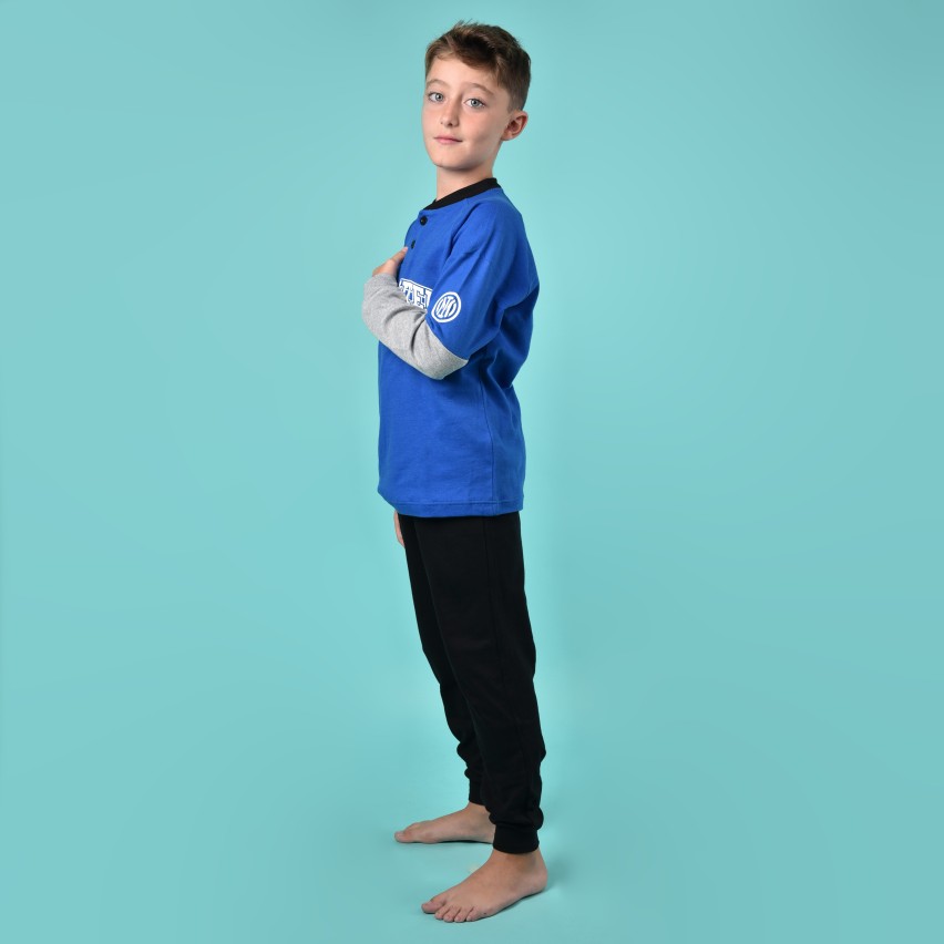 Pigiama Lungo Bambino FC Internazionale | T-shirt E Pantaloni In Cotone, Ufficiale Inter, Taglia E Colore Variabile - 14