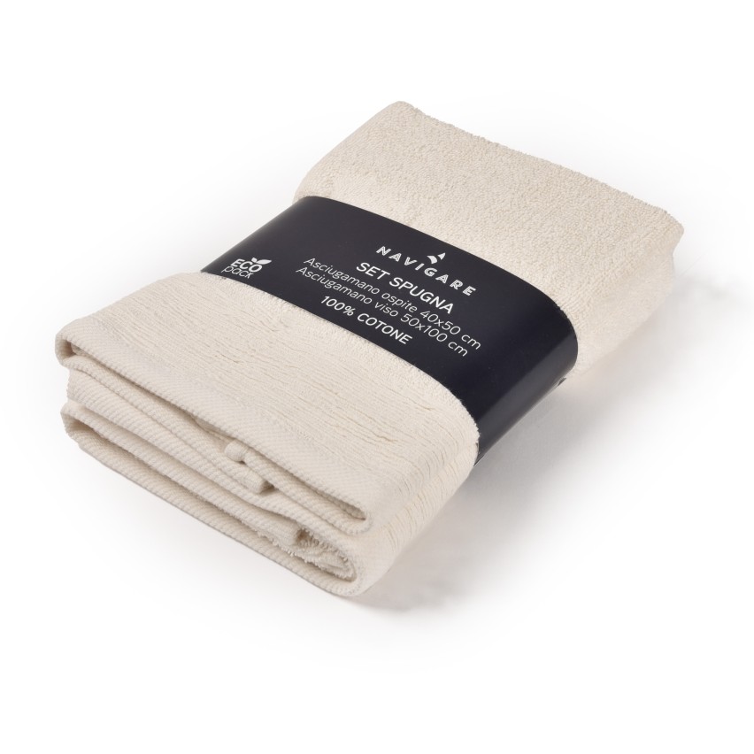 Gabel Tintunita & Co Set Asciugamani, 100% Cotone, 420 gr per mq, Bianco, 100 x 60 cm