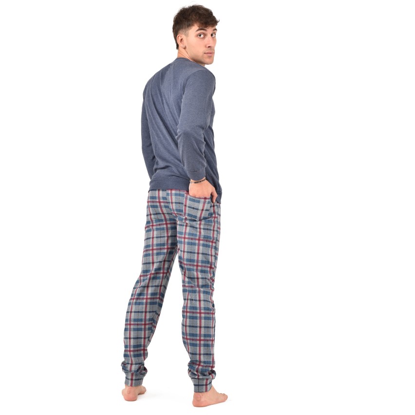 Pantaloni Da Pigiama Uomo In Pile A Quadri - Comodi E Caldi Per La Notte O Il Salotto - Foto 10