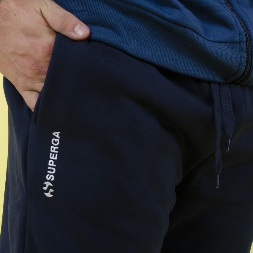 KENSINGTON EASTSIDE Maglione Uomo Collo Alto Con Zip | Blu Navy | Cotone Morbido