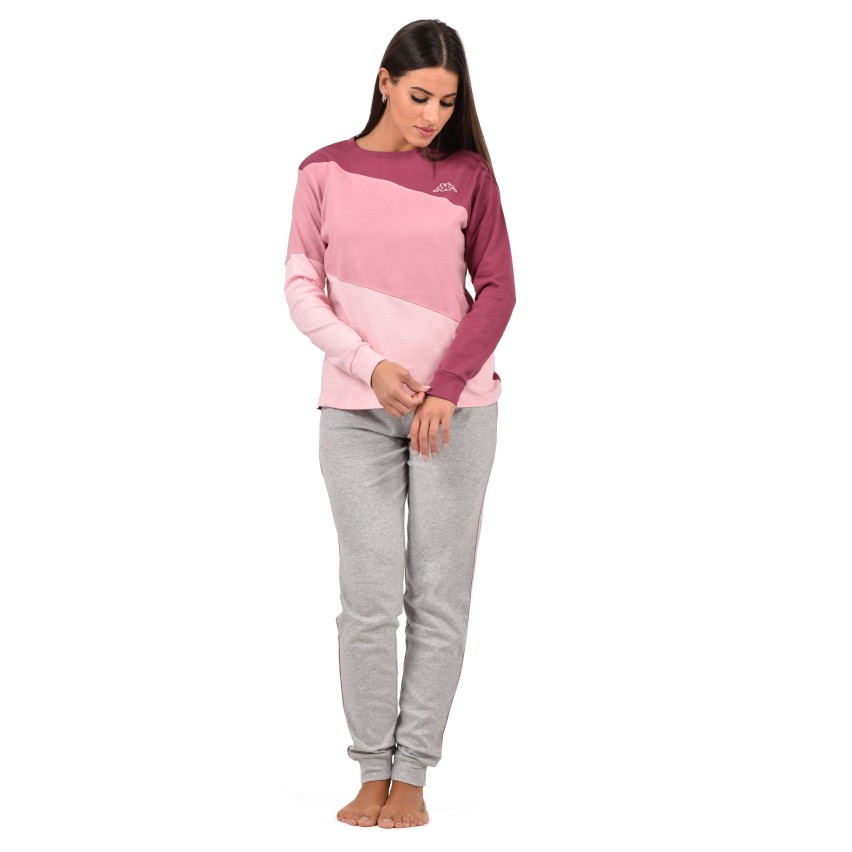 Uniexcosm Pigiama da Donna in Cotone A Maniche Lunghe