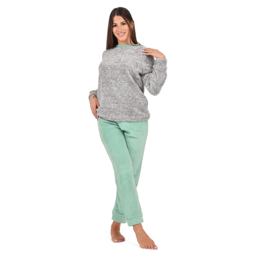 Pigiama donna invernale Kappa KWW23053 pile coral sherpa