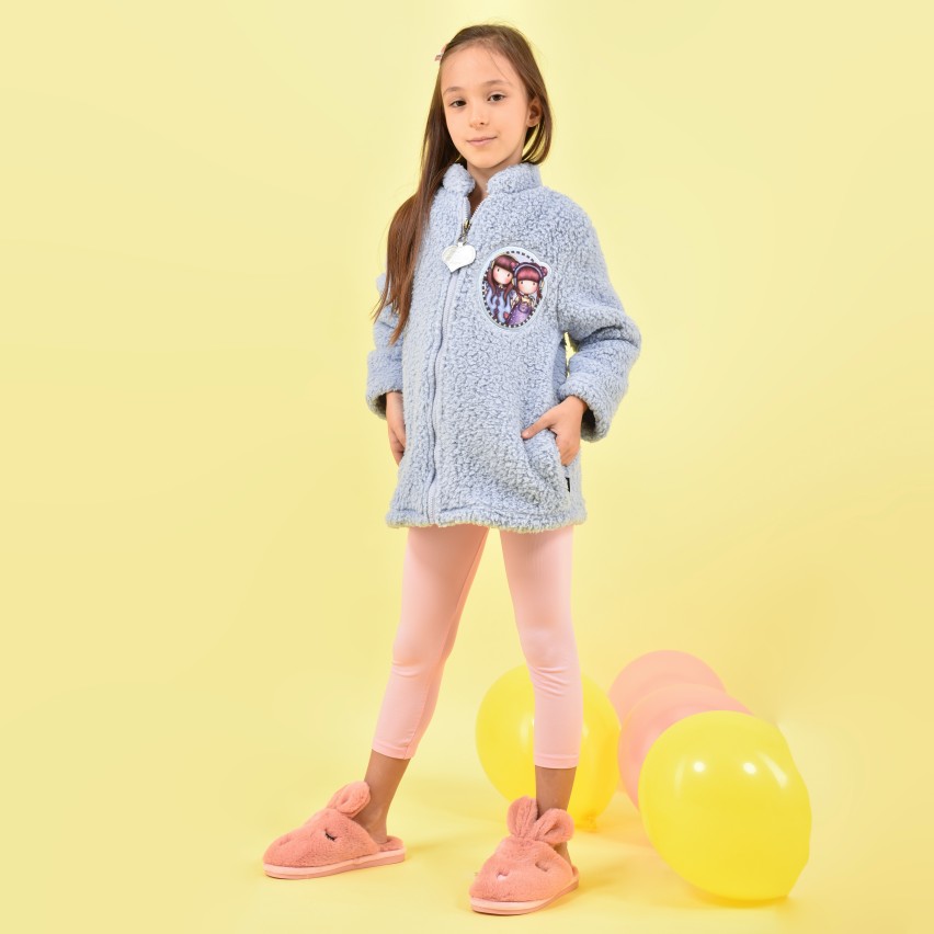 Vestaglia bambina invernale Santoro Gorjuss 57508 pile sherpa Intimorosa