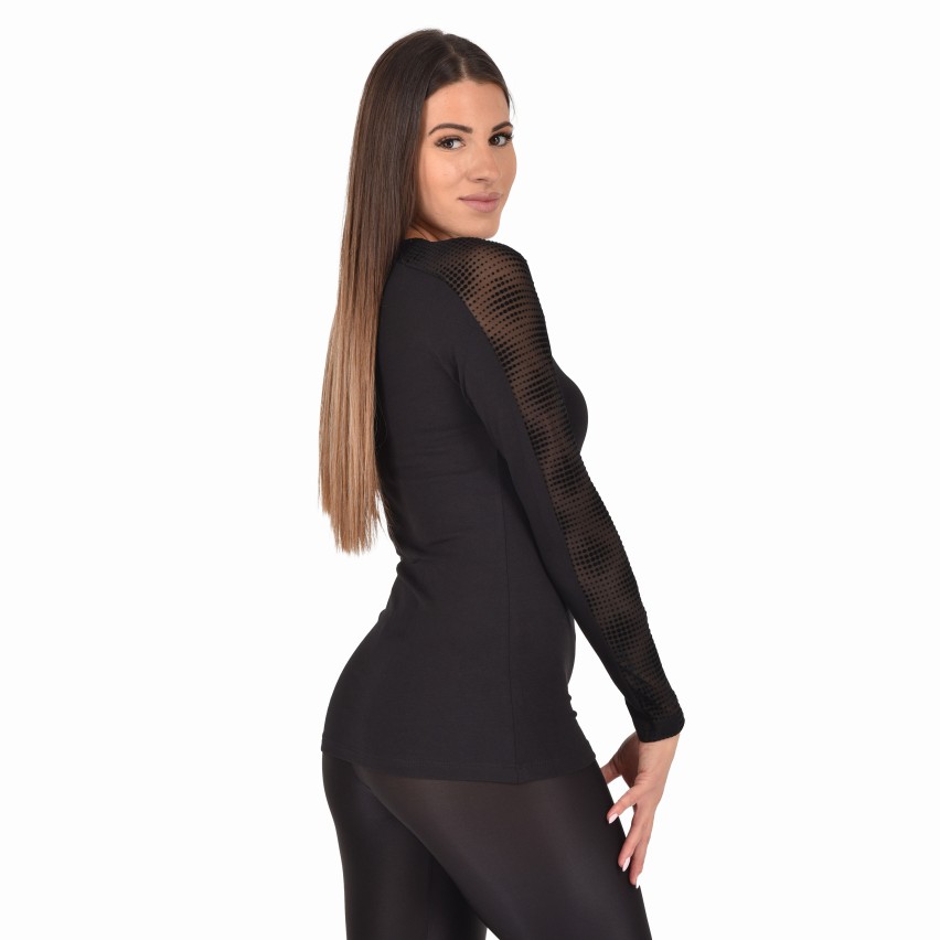 Maglia donna manica lunga maniche in tulle  Jadea 4292