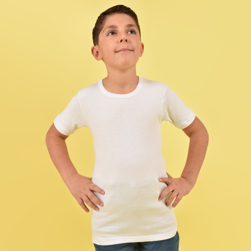 Maglietta intima Brezze bambino caldo cotone manica corta