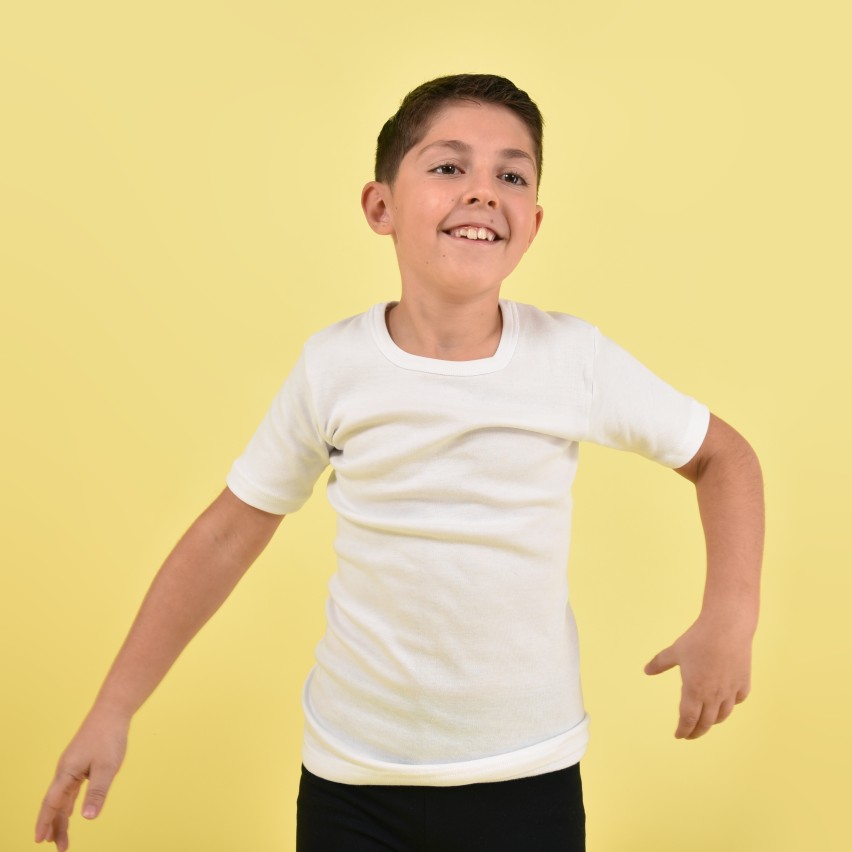 Maglietta intima Brezze bambino caldo cotone manica corta