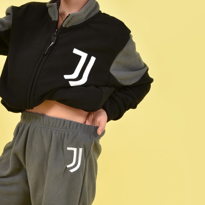 Pigiama bimbo ragazzo sportivo Juventus con zip pile caldo B2JU15134
