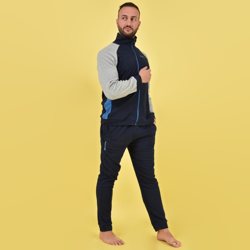 Tuta Uomo Invernale In Pile - Completo Sportivo Con Cappuccio Per Casa E Jogging - Foto 12