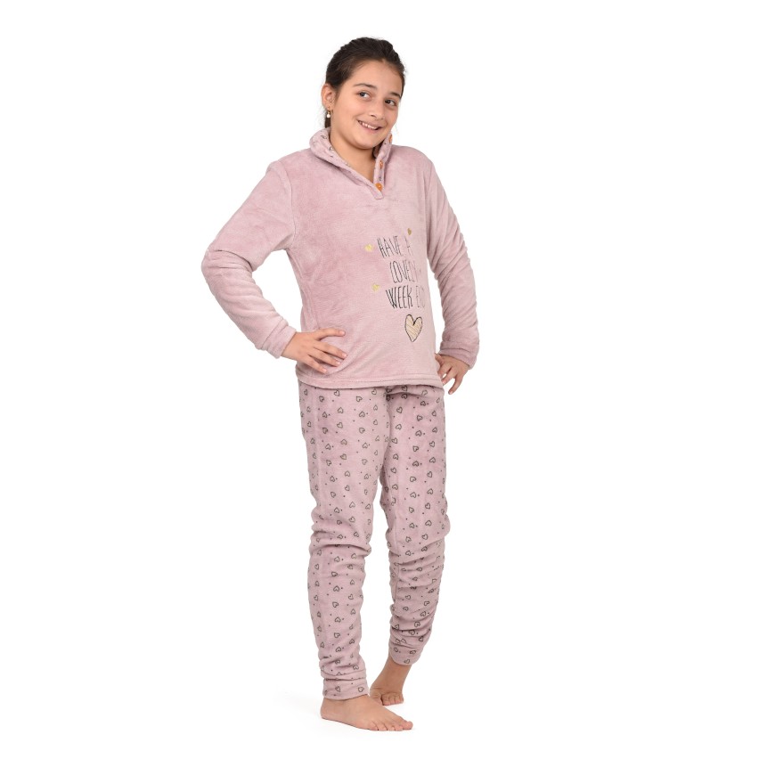 Sanetta 233750 Set di Pigiama, Beige, 116 Bambine e Ragazze