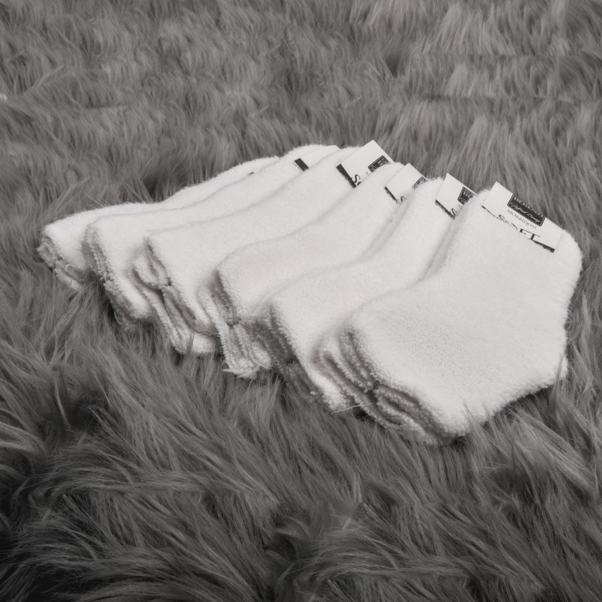 Calze donna corte morbide calde soft 3024 6 paia bianche