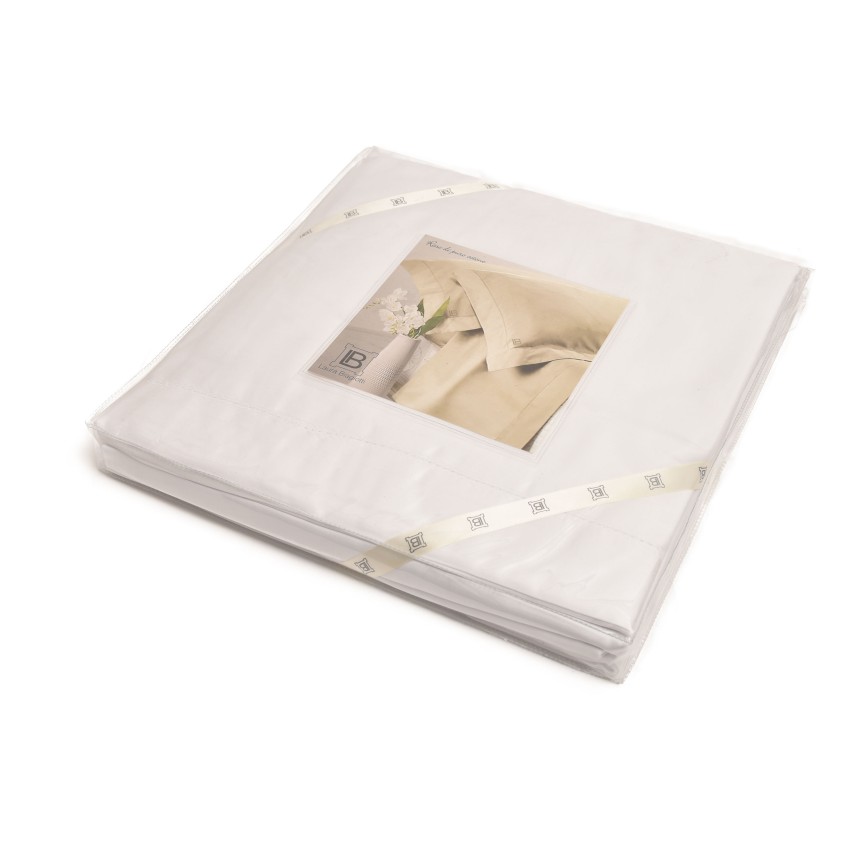 Completo letto Artemisia matrimoniale lenzuola in rasatello di cotone Laura Biagiotti