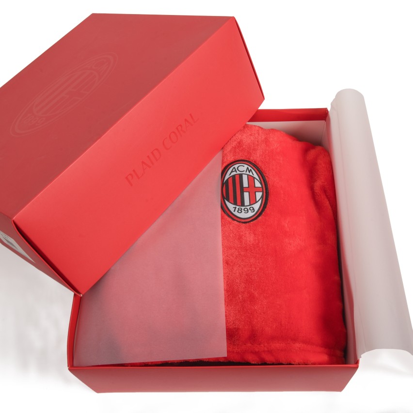 Plaid in Coral ufficiale AC Milan 130x160
