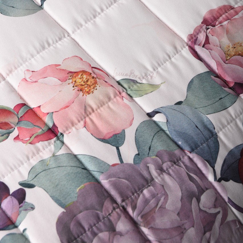 Copriletto trapuntato Laura Biagiotti Melania floreale matrimoniale