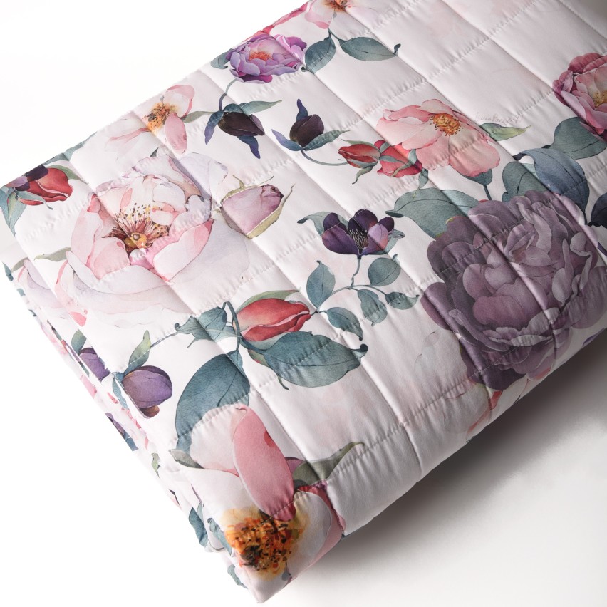 Copriletto trapuntato Laura Biagiotti Melania floreale matrimoniale