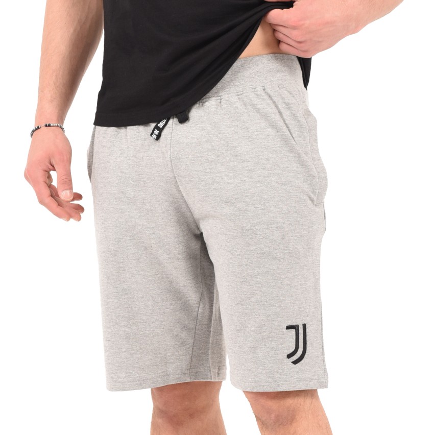 Pantaloncini tuta Uficiale JUVENTUS cotone grigio melange