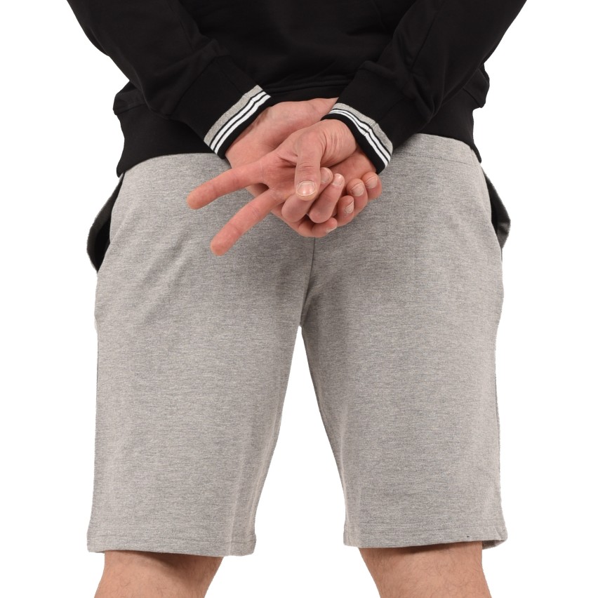 Pantaloncini tuta Uficiale JUVENTUS cotone grigio melange