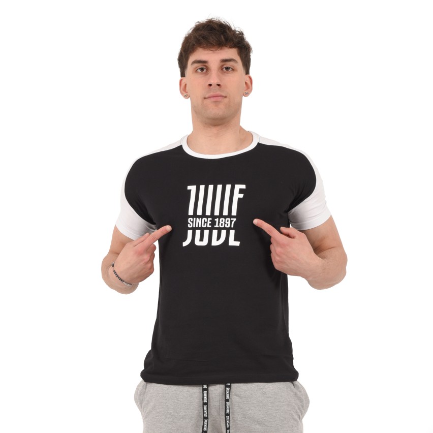 T-shirt maglia uomo girocollo 100% cotone ufficiale JUVENTUS nera