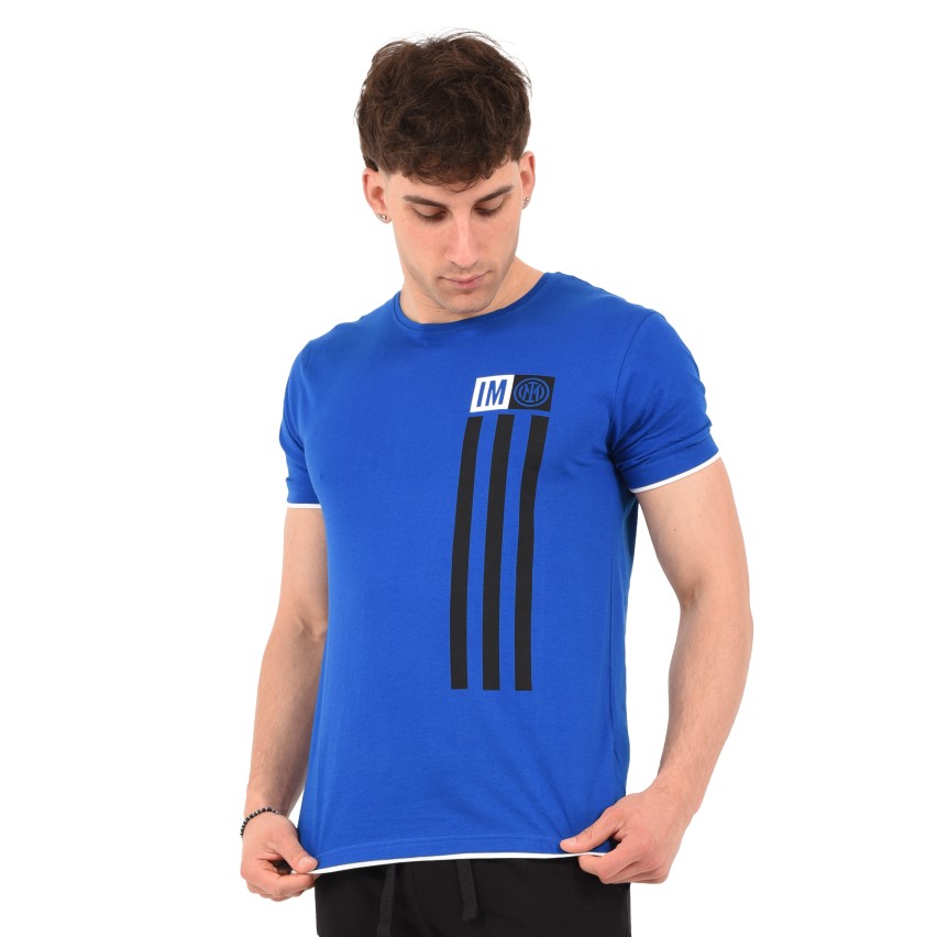 T-shirt maglia uomo girocollo 100% cotone ufficiale INTER