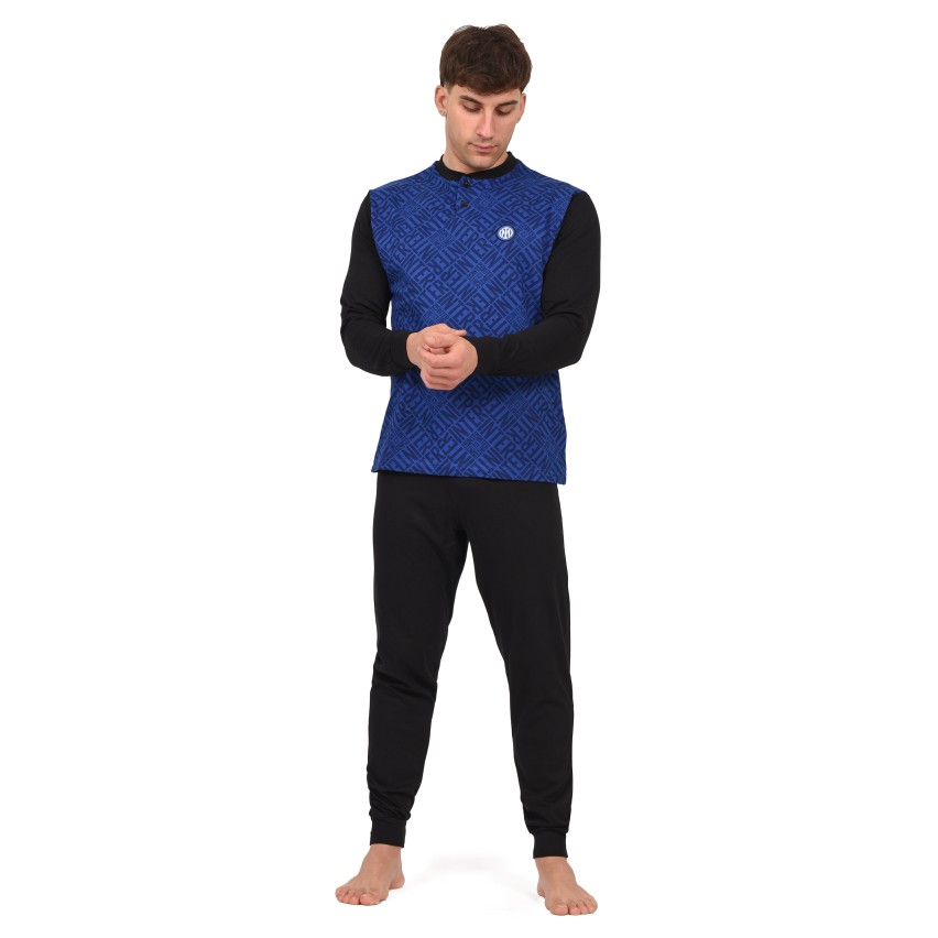 Pigiama Inter in cotone leggero nerazzurro PIGI 2055