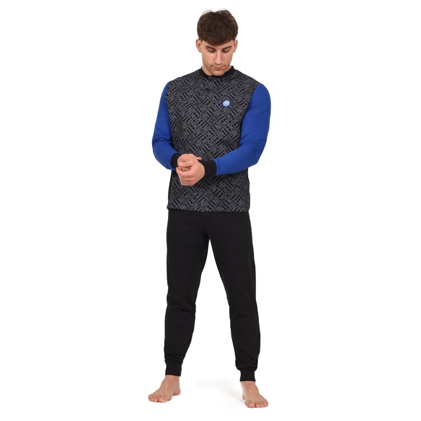 Pigiama Inter in cotone leggero nerazzurro PIGI 2055