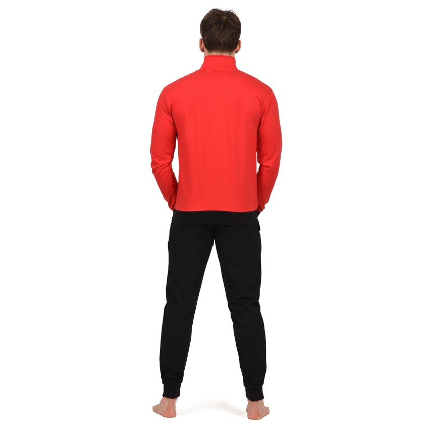 Tuta uomo Milan in cotone leggero rosso nero F10 2025