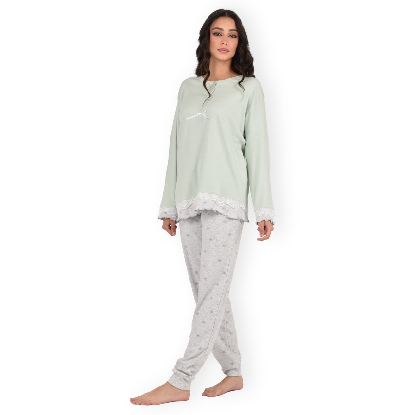 Pigiama Donna in Viscosa con Top a Bretellina Pois e Pantaloncino Fant