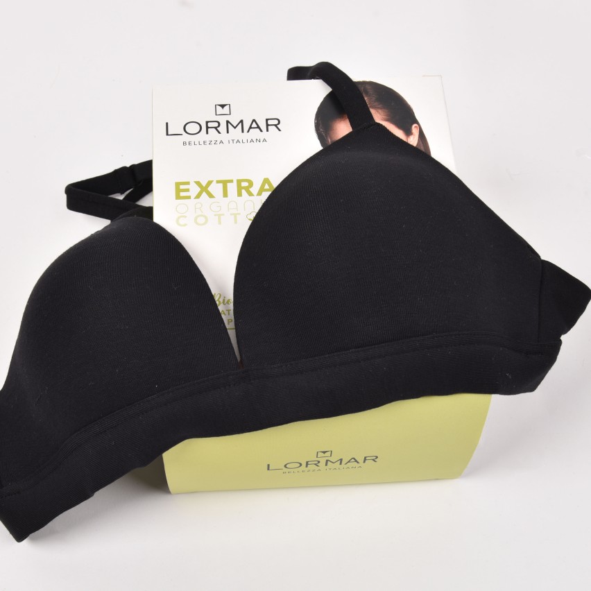 Reggiseno balconcino con ferretto Lormar 1943 plunge cotone elasticizzato