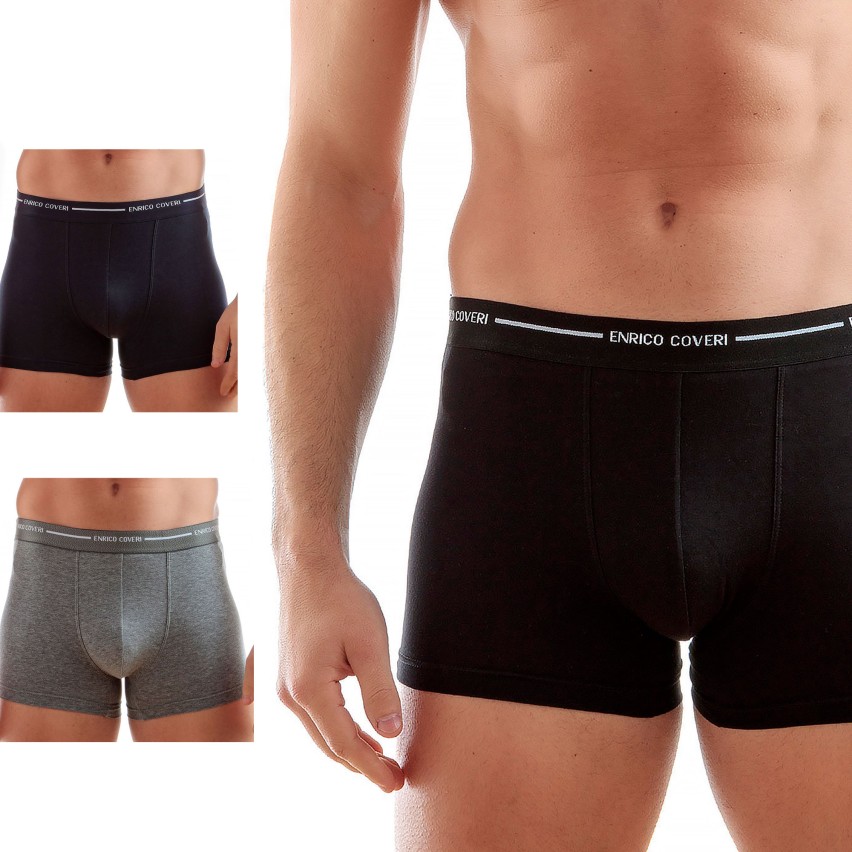 Boxer uomo Enrico Coveri eb1000 cotone elasticizzato 3 pz