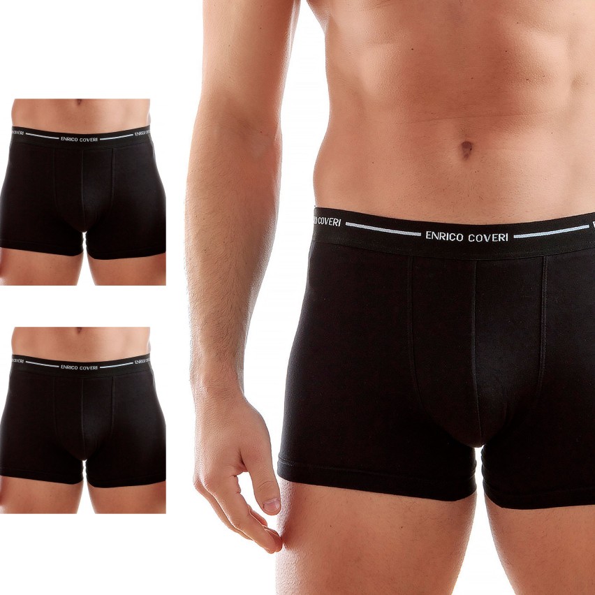 Boxer uomo Enrico Coveri eb1000 cotone elasticizzato 3 pz